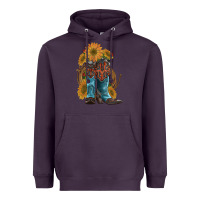 Plum western boots with sunflowers Heavyweight Hoodie - Artiststas