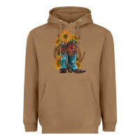 Toasted Coconut western boots with sunflowers Heavyweight Hoodie - Artiststas