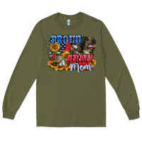 Army Green Proud army mom 4th of july Long Sleeve Tee - CowGirlArtShop