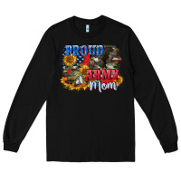 Black Proud army mom 4th of july Long Sleeve Tee - CowGirlArtShop