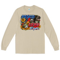 Mushroom Proud army mom 4th of july Long Sleeve Tee - CowGirlArtShop