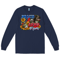 Navy Proud army mom 4th of july Long Sleeve Tee - CowGirlArtShop