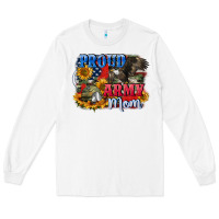 White Proud army mom 4th of july Long Sleeve Tee - CowGirlArtShop