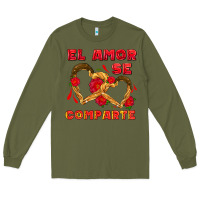 Army Green el amor se comparte with churros Long Sleeve Tee - AdoDesignShop