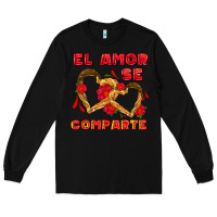 Black el amor se comparte with churros Long Sleeve Tee - AdoDesignShop