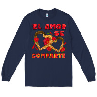 Navy el amor se comparte with churros Long Sleeve Tee - AdoDesignShop