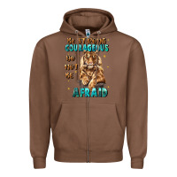 Chestnut be strong and courageous Zipper Hoodie - JahusDesignShop