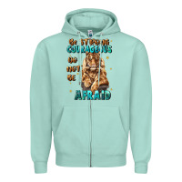 Be Strong And Courageous Zipper Hoodie | Teevron