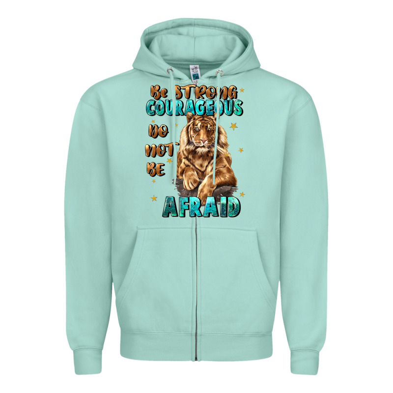 Be Strong And Courageous Zipper Hoodie by JahusDesignShop | Teevron