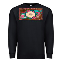Black preview western pink flovers leopard serape   license plate template Premium Sweatshirt - BarkalooDesign