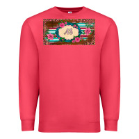 Cardinal preview western pink flovers leopard serape   license plate template Premium Sweatshirt - BarkalooDesign
