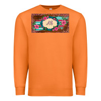 Carrot preview western pink flovers leopard serape   license plate template Premium Sweatshirt - BarkalooDesign