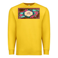 Lemon preview western pink flovers leopard serape   license plate template Premium Sweatshirt - BarkalooDesign