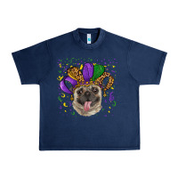 Navy mardi gras hat pug Urban Heavy Tee - RanaPortraitStore