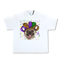 White mardi gras hat pug Urban Heavy Tee - RanaPortraitStore