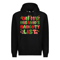 Black on my husband's naughty list Premium Hoodie - MaliasSmallBusiness