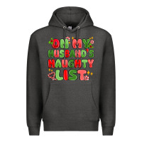Charcoal Heather on my husband's naughty list Premium Hoodie - MaliasSmallBusiness