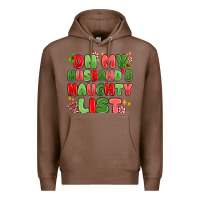 Chestnut on my husband's naughty list Premium Hoodie - MaliasSmallBusiness