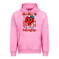 Fuchsia Pink skater heart valentines day art Urban Hoodie - LillyAllenDesigns