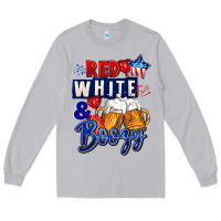 Moon Dust Red white and boozy 4th of july Long Sleeve Tee - CowGirlArtShop