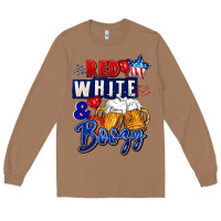 Toasted Coconut Red white and boozy 4th of july Long Sleeve Tee - CowGirlArtShop