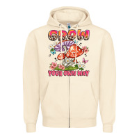 Sandshell grow your own way Zipper Hoodie - JahusDesignShop