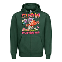 Sports Green grow your own way Zipper Hoodie - JahusDesignShop