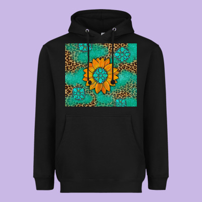 Sunflower Gemstone Leopard Heavyweight Hoodie Designed By Artiststas