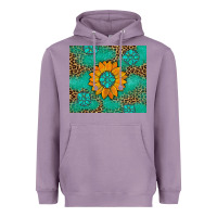 Lavender Sunflower Gemstone Leopard Heavyweight Hoodie - Artiststas