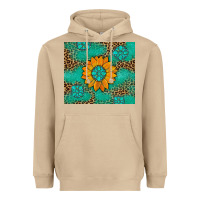 Mushroom Sunflower Gemstone Leopard Heavyweight Hoodie - Artiststas