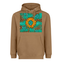 Toasted Coconut Sunflower Gemstone Leopard Heavyweight Hoodie - Artiststas