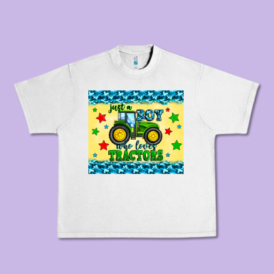 Urban Heavy Tee just a boy who loves tractors