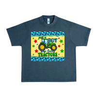 Midnight Navy just a boy who loves tractors Urban Heavy Tee - Zillion Design Studio