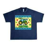 Navy just a boy who loves tractors Urban Heavy Tee - Zillion Design Studio