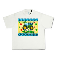 Pistachio just a boy who loves tractors Urban Heavy Tee - Zillion Design Studio