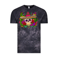 Cloud Black mexican skull Vintage Tee - Zillion Design Studio