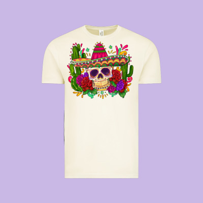 Mexican Skull Vintage Tee Designed By Zillion Design Studio