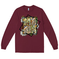 Burgundy mama leopard Long Sleeve Tee - CowhideDigitalArt