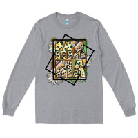 Heather Grey mama leopard Long Sleeve Tee - CowhideDigitalArt