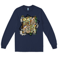 Navy mama leopard Long Sleeve Tee - CowhideDigitalArt