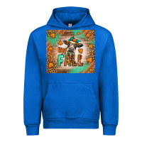 Cobalt Western Hay Fall Cow Urban Hoodie - LillyAllenDesigns