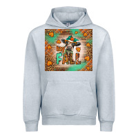 Heather Grey Western Hay Fall Cow Urban Hoodie - LillyAllenDesigns