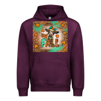 Mauve Wine Western Hay Fall Cow Urban Hoodie - LillyAllenDesigns