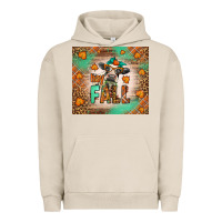 Pigment French Oak Western Hay Fall Cow Urban Hoodie - LillyAllenDesigns