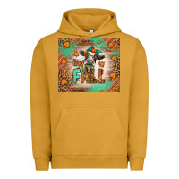Pigment Peanut Butter Western Hay Fall Cow Urban Hoodie - LillyAllenDesigns