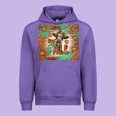 Western Hay Fall Cow Urban Hoodie Designed By Lillyallendesigns