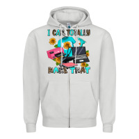 Dove Grey i can totally make that Zipper Hoodie - AdoDesignShop