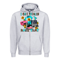 Heather Grey i can totally make that Zipper Hoodie - AdoDesignShop