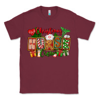Burgundy Christmas Nurse Crew Classic Tee - FaDigitalArtStudio
