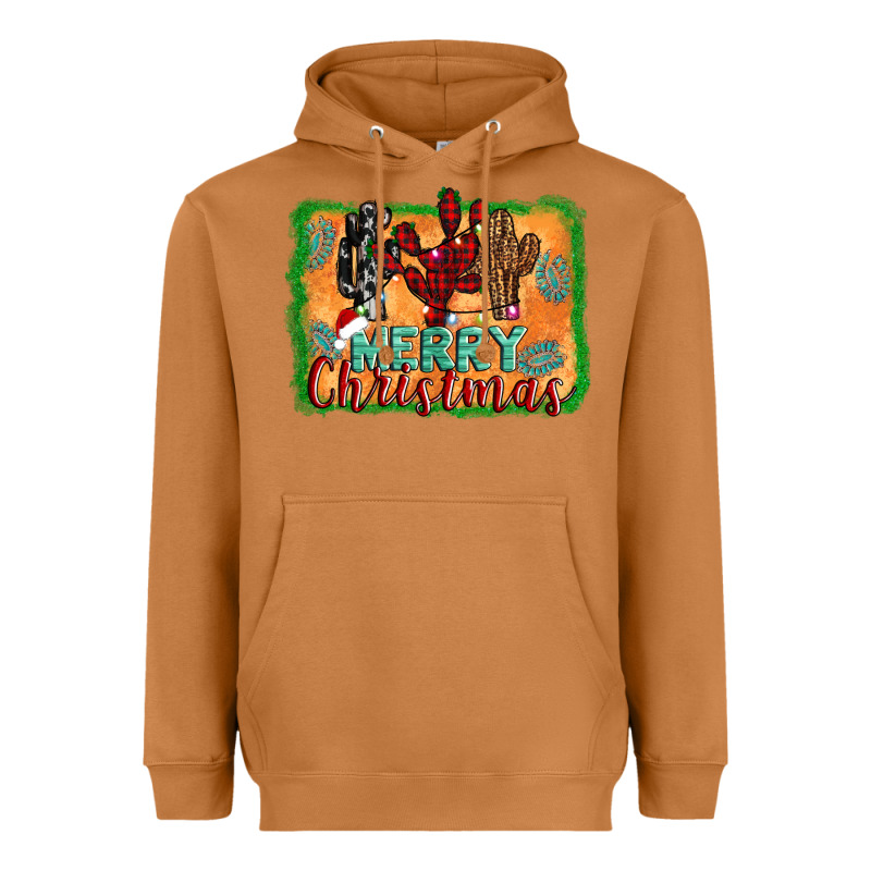 Merry Christmas Cactus Heavyweight Hoodie by AdoDesignShop | Teevron